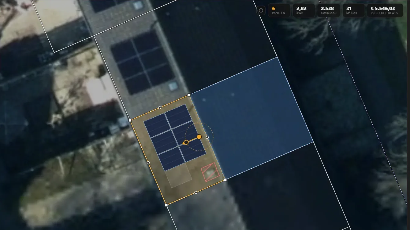 Currently Plan · a layout on a pitched roof, with the obstacle kept clear